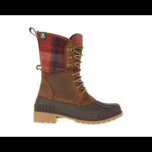 Kamik Sienna2 boots Dark brown and burgundy plaid